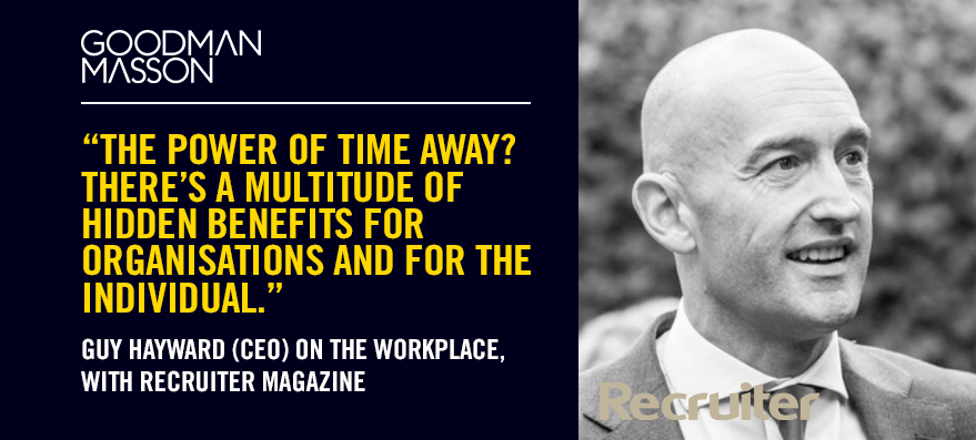 goodman_masson's tweet photo. Read about what our CEO, @GuyHayward1, has to say about sabbaticals, the employees using them, and the effect on the workplace, in this months @RecruiterMag... https://t.co/GtnxKfmQru https://t.co/ULW3Plm2P3