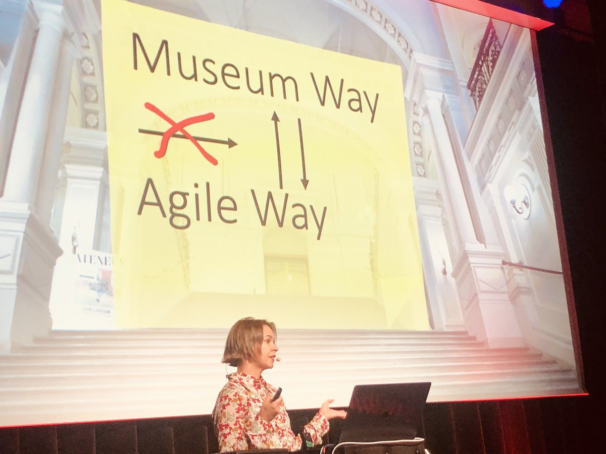 linstafne's tweet photo. @TaikaDahlbom from @AteneumMuseum about how to develop audience engagement the agile way #MuseumNext https://t.co/QROFq5YDvn