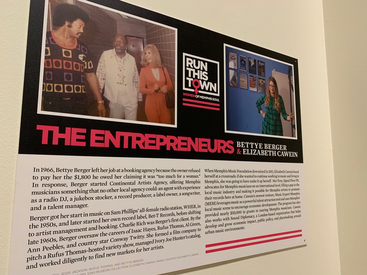 musicexportMEM's tweet photo. Get to @StaxMemphis between now and March to see RUN THIS TOWN: Women of Memphis Soul, featuring MEM Founder/Director @ecawein and board member @tonyadyson! We're so proud of these two, and #MEMAmbassadors @lizbrasher &amp; @magicmamii who are also featured! https://t.co/uDIUsGX9j8