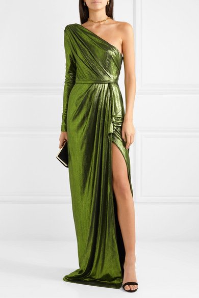 Green with envy. Adding some sparkle into the season with this piece. Exclusive to Net-A-Porter #Dresses #GreenDress