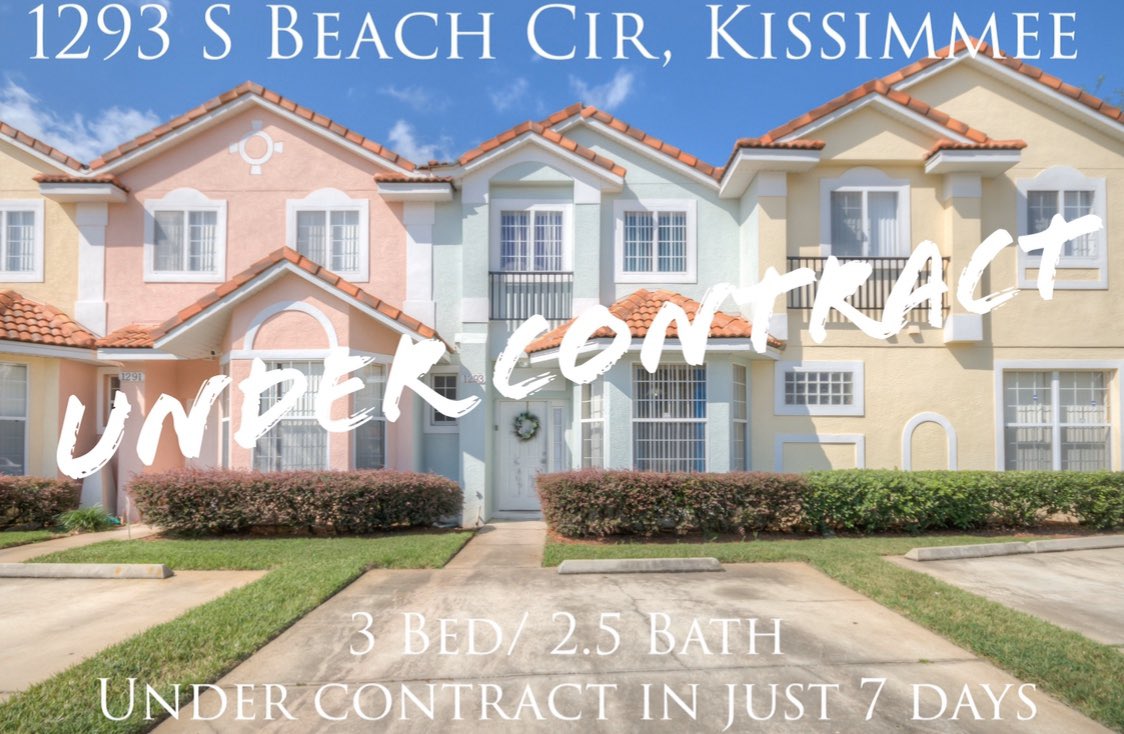 DudleyEliteTeam's tweet photo. 7 days is all it took to execute a contract on this Kissimmee townhouse. We have one very happy seller, now it’s time to get this closed.
🛏 3 Bedrooms
🛀 2.5 Bathrooms
For more homes like this one contact us 😀
#fiestakey #kissimmeerealtors https://t.co/n218KVNCko