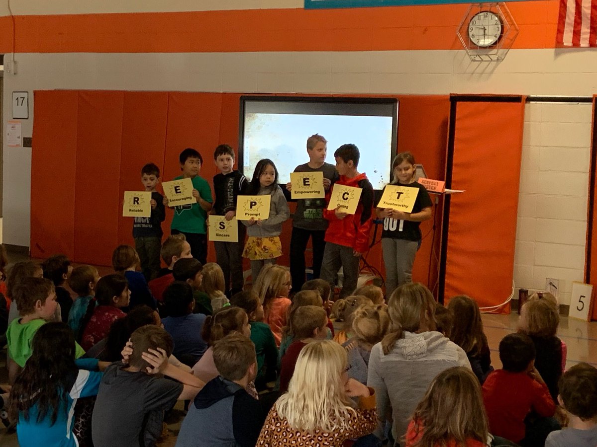 downsvilleES's tweet photo. Our Village Gathering focused on respect with a visit from the “respectonators”! @downsvilleES @SDMAOnline #downsvilletigers #downsvillekind https://t.co/6a2hb1bfsq