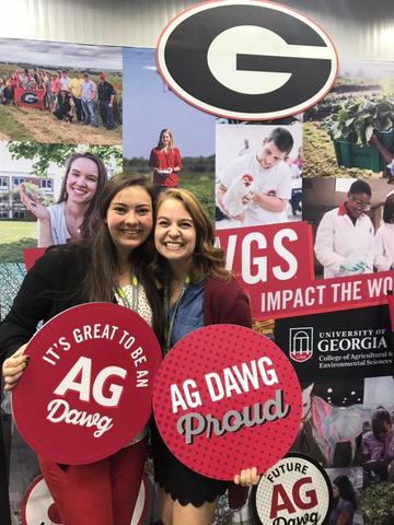 "This is Claire Sanders, member of the Academic Affairs team, who coordinates special events within our CAES. She graduated from UGA with a B.S.Ed in 2018. She is an enneagram 2, loves college football, traveling, and eating at restaurants in Athens like Taqueria Del Sol."