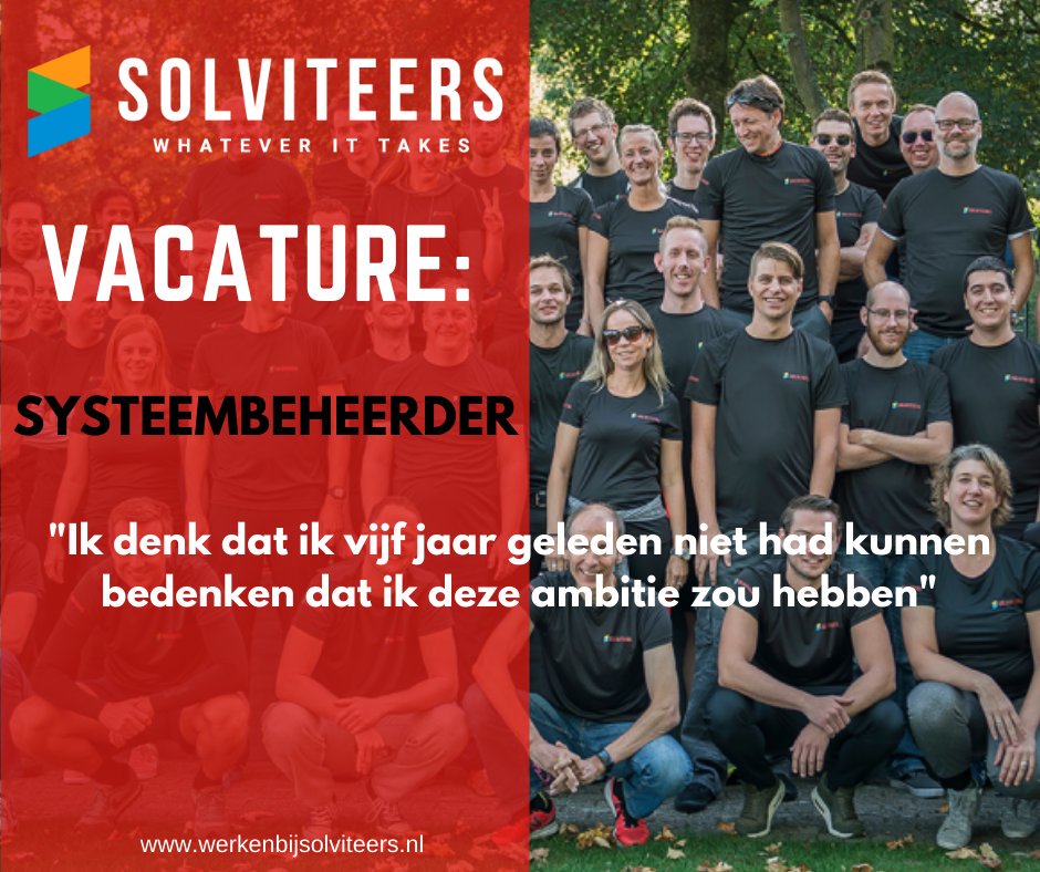 HR_solviteers's tweet photo. Lees het verhaal van André en wat hij naast opdrachten als systeembeheerder nog meer doet. https://t.co/jpPqW4zuhz

#vacature #solviteers #werkenbijsolviteers #ICT https://t.co/zxkL9GH7KW