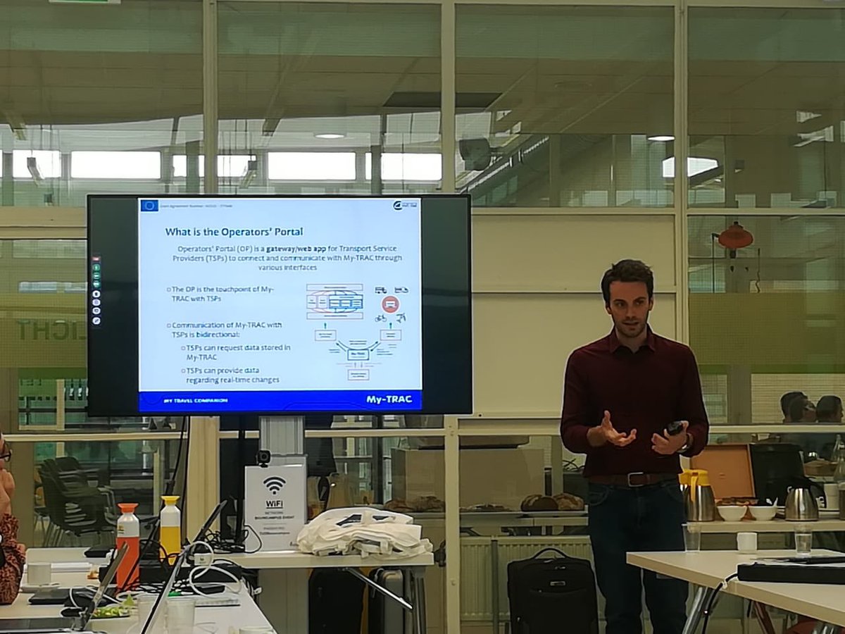 H2020_mytrac's tweet photo. Today the #My_TRAC project welcomed operators @Ruter, @emtvalencia, @TMB_Barcelona, #OASA, #Fertagus &amp; #Attiko to Delft for a workshop dedicated to the My_TRAC app &amp; its operator’s portal. Great discussions on travellers’ happiness, user interaction &amp; data-sharing! 📱🚅🚃 https://t.co/NNwVWLMRic