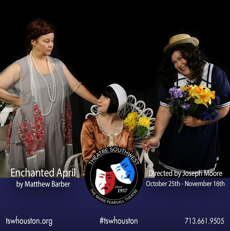 TSWHouston's tweet photo. Opening night! Come and see this wonderfully funny and heartwarming play as Rose and Lotty journey to Italy and self-discovery in Enchanted April, directed by Joseph Moore.
Tickets at https://t.co/rWDptcqROj
#tswhouston #theatre #onstage #houstontheatre #communitytheatre #htown https://t.co/wyfuRFnIeM