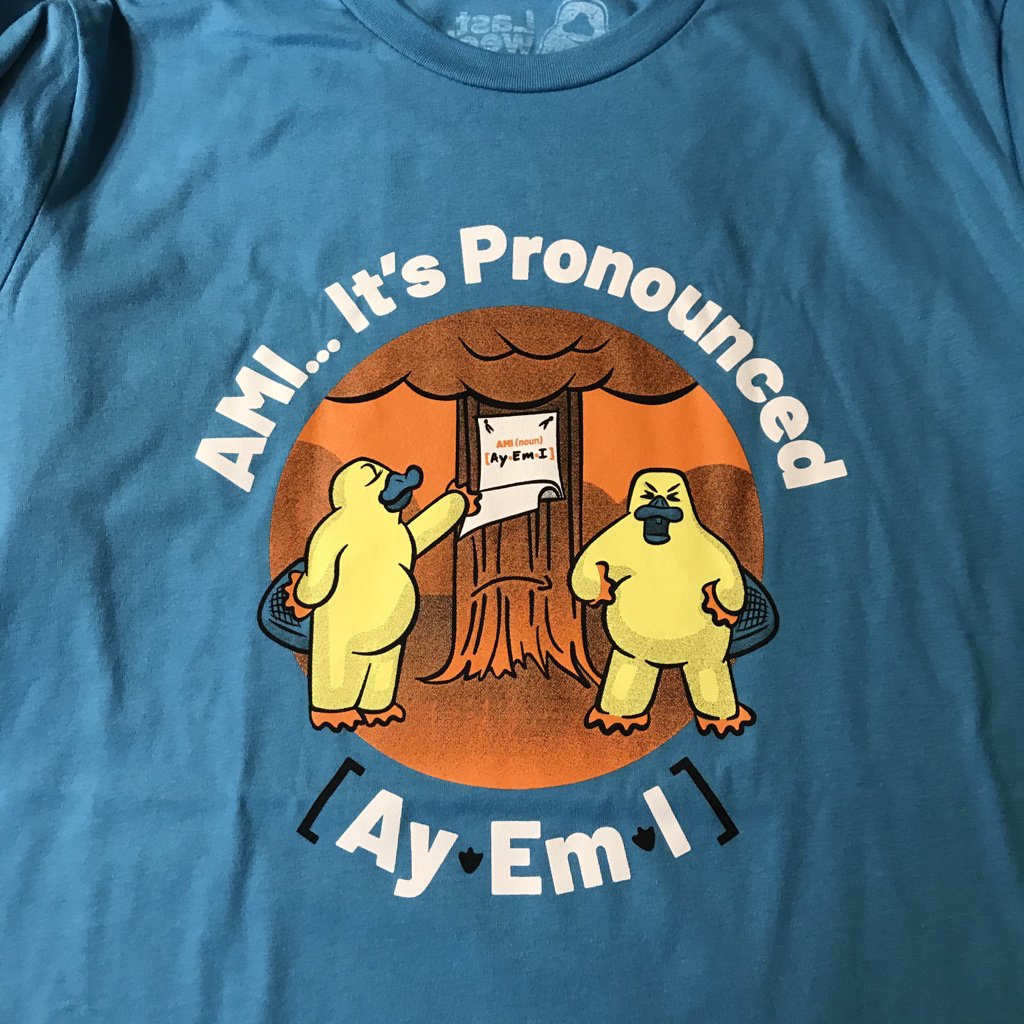 reInventParties's tweet photo. Hooray!!! 

Thanks @QuinnyPig!

Just wondering: If AWS pronounces AMI as ‘ahh-me’ does that mean they pronounce AWS as ‘awwwss’? 

Like “The Great &amp; Powerful AWS” (sounds like Oz)? https://t.co/NldqgKh2EM
