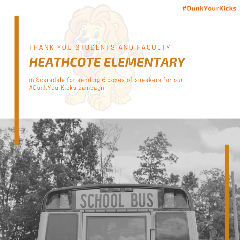 DunkYourKicks's tweet photo. Got to love the students and faculty at Heathcote Elementary in Scarsdale. They packed up 6 boxes of sneakers for our #DunkYourKicks campaign! #KidsHelpingKids https://t.co/HEQgAk11ih