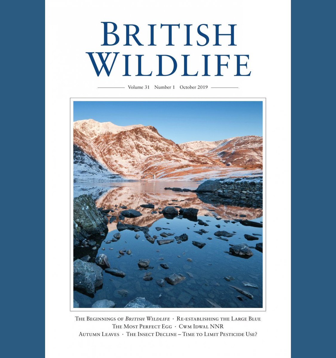 With publication of the October BW, we have reached 30 years in print!! This issue features articles on the recovery of the Large Blue butterfly, Cwm Idwal NNR, Guillemot eggs, the science of autumn leaf colour, and the insect decline - find out more here bit.ly/2pMUVBL