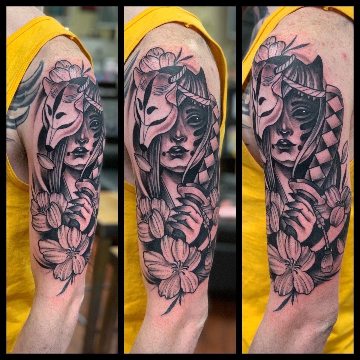 MikeyLoTattoos's tweet photo. New Sleeve I started yesterday! Going to be a fun project! https://t.co/hxDbWk3BDw