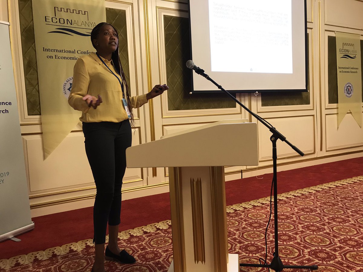 econalanya's tweet photo. T.M. Moagi from @theNWU now presenting her paper: Analysis of smallholder beef farmers’ participation in formal markets in Ngaka Modiri Molema District, North West Province, South Africa https://t.co/ksmd4s3nPZ