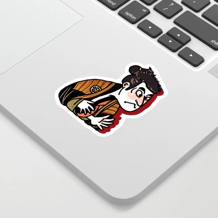 midnightatelier's tweet image. buff.ly/2MM3dmz Kabuki Sticker #sticker #kisscut #funsticker #humor #fanart #doodle #handdrawnsticker