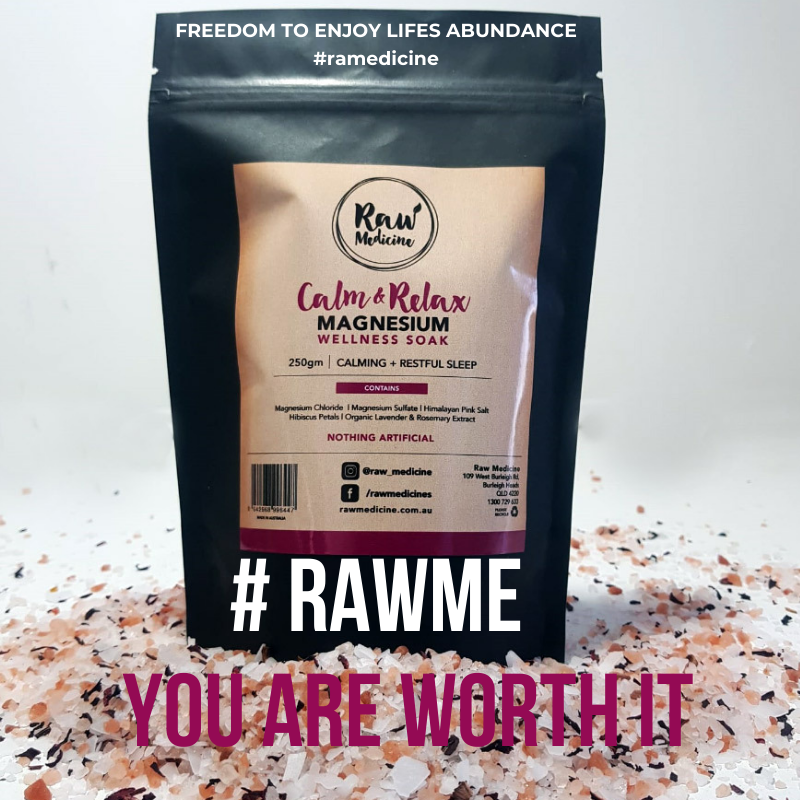 Rawmedicineau's tweet image. Our unique formulated blend of Magnesium Wellness Soak contains both chloride &amp;amp; sulfate magnesium, Himalayan salt, aromatherapy extracts (lavender &amp;amp; rosemary) and botanicals (hibiscus) - to relax, rejuvenate &amp;amp; replenish! 

#youareworthit #rawme #rawmedicine