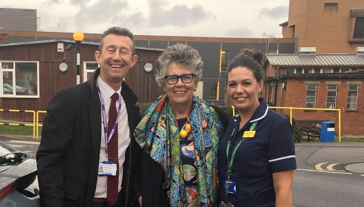 Great to welcome ⁦<a href="/PrueLeith/">Prue Leith</a>⁩ to Taunton #nhsfoodreview ⁦@MusgrovePark⁩ ⁦<a href="/hayleypeters/">Hayley Peters</a>⁩ ⁦<a href="/Kerrytrunks1/">Kerry trunks</a>⁩ ⁦<a href="/OpenDoorPR/">Open Door</a>⁩ ⁦<a href="/hospitalcaterer/">Hospital Caterers Association</a>⁩