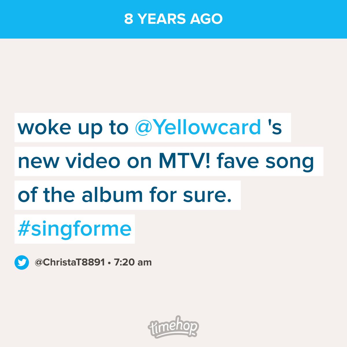 ChristaT8891's tweet photo. Such a throwback!! Still one of my favorite songs 😭😭😭 Miss you @Yellowcard #ripyc #yellowcard https://t.co/b8x4ouulqS