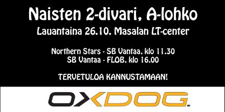 Huomenna jatketaan. Tällä kertaa Masalassa. Tuu kannustaa meidän jengi voittoon!
#yhteistyö #junnujamukana #aktia #oxdog #voittokotiin