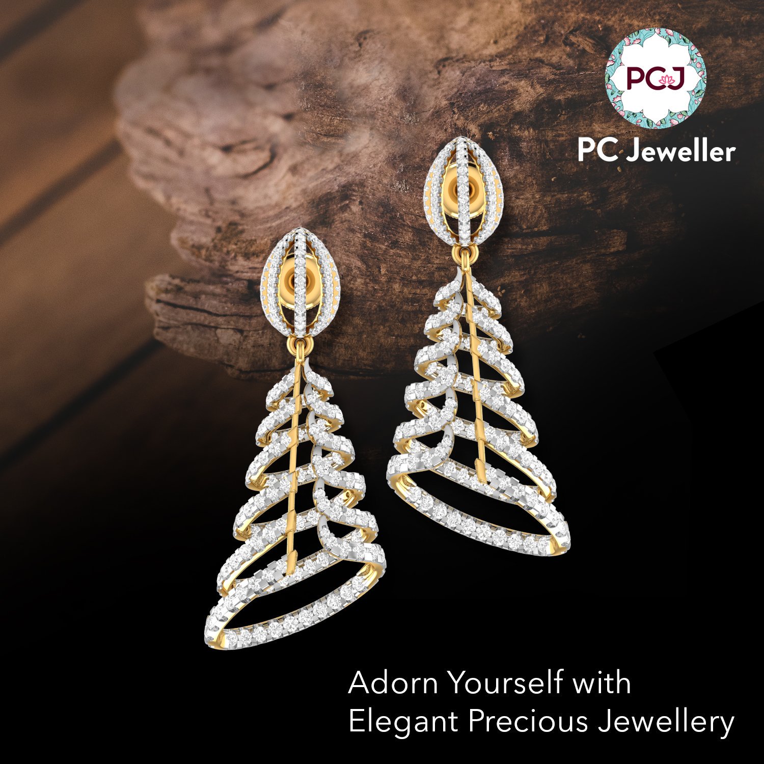 PC Jeweller The Kamika 14KT Diamond Earrings Yellow Gold 14kt Diamond Drop  Earring Price in India  Buy PC Jeweller The Kamika 14KT Diamond Earrings  Yellow Gold 14kt Diamond Drop Earring online