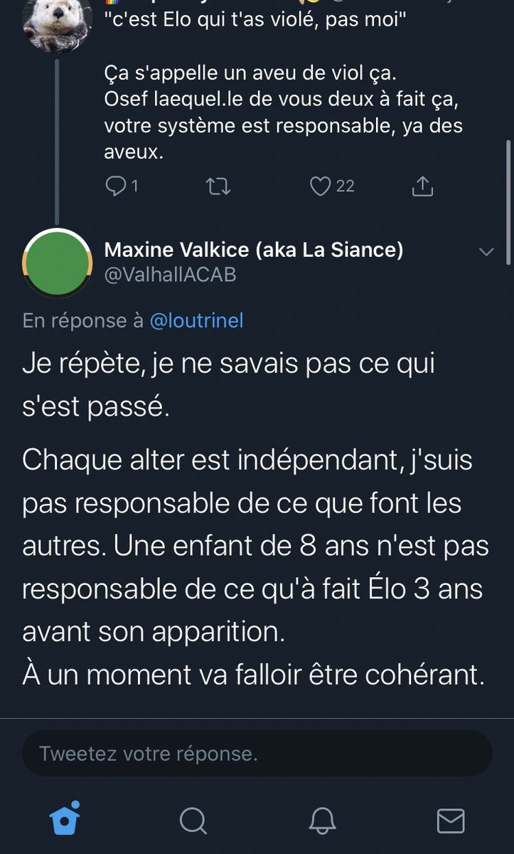 mrgnrss93's tweet photo. PTDR. Les #MonSystemeExiste qui s’inventent 50 personnalités pour pouvoir violer les gens et dire qu’ils n’y sont bien entendu pour rien. Allez c’est bon, que les SJW continuent à se bouffer entre eux, avec vos délires on en arrive au stade du viol quand même. https://t.co/IXCILCOrFh