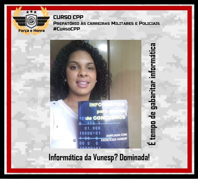 cursosCPP's tweet photo. O melhor livro de #informatica para as provas da Polícia (VUNESP). #PMESP #CFS #SARGENTO #CursoCPP
https://t.co/hTruAltZu2 https://t.co/QGstY2sN0H