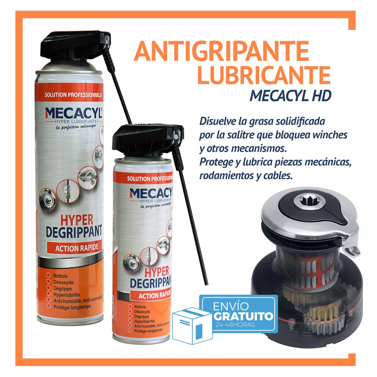 Clean_Sailing's tweet image. ✅ANTIGRIPANTE LUBRICANTE MECACYL HD✅
Disuelve la grasa solidificada por el salitre que bloquea winches y otros mecanismos. Protege y lubrica piezas mecánicas, rodamientos y cables. ENVÍO GRATUITO ❗❗

Más en: cleansailing.es