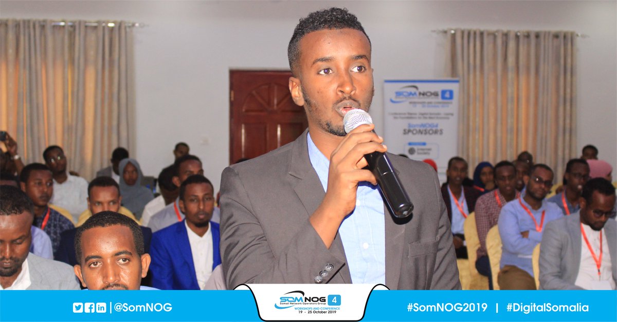 SomNOG's tweet photo. #DigitalSomalia #SomNOG4 #SomNOG2019 #TechInSomalia https://t.co/VfZA8GDsRl