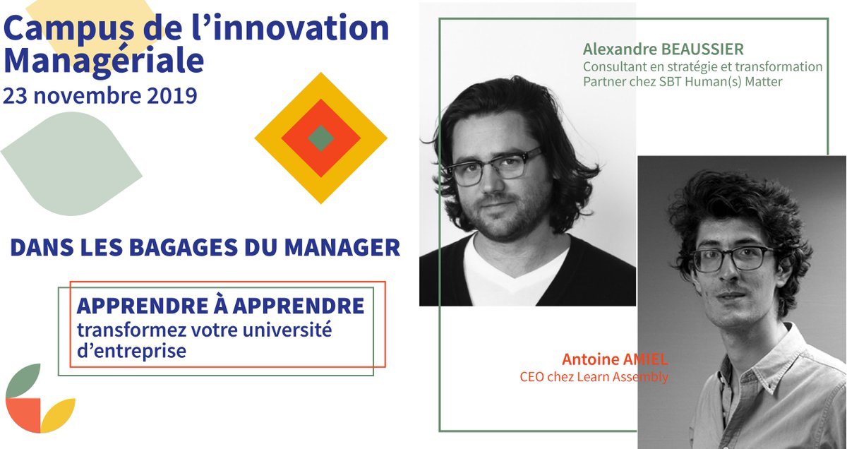 #WORKSHOP

Découvrez à travers notre atelier comment "apprendre à apprendre" avec nos experts en explorant les dernières innovations.

Retrouvez nous au #campusIM le 23 Novembre 🗓️
campusinnovationmanageriale.com

#learn #management #innovation #cognitif  #game #SBT