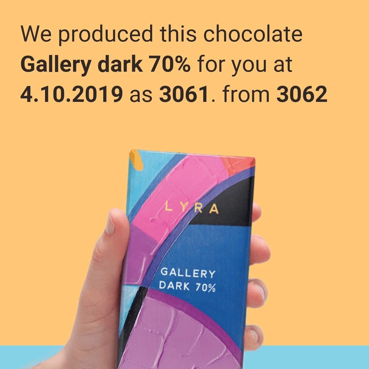 We’ve just received our first delivery of #blockchain powered #LYRA chocolate from our friends @DECENTplatform 😊