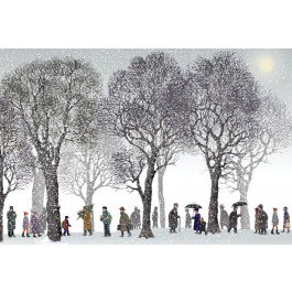 CardAid's tweet image. The Christmas season is fast approaching! Get your Christmas cards in - lets revive the tradition. Our featured Card of the Day today is 'Twilight Trees' which supports our sister charity 'Knit for Peace'. Only £5.99! bit.ly/361qEjr #cardoftheday #cardaid