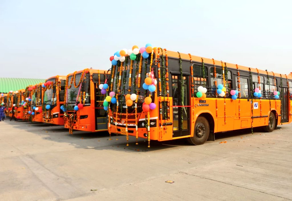 Flagged off 100 new buses today, fitted with CCTV cameras, panic buttons, hydraulic lifts for the differently-abled and other modern tech

Delhi's bus procurement was delayed for some years, but the good news is that the delivery of thousands of buses has picked up pace.