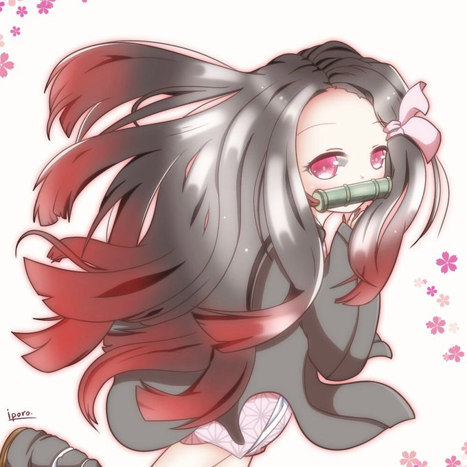 イポロ ( ・ω・)さんがTwitterに投稿した竈門禰豆子(鬼滅の刃)のイラスト。