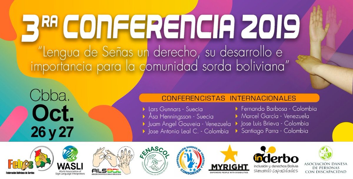 Bolivia presenta la 3ra Conferencia 2019 este 26 y 27 de Octubre.