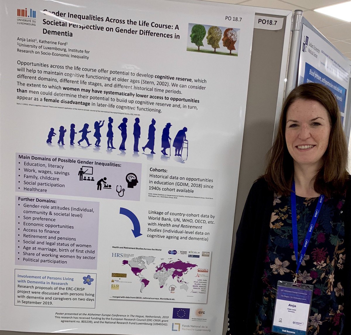 Come to our poster on #genderinequalities and #cognitiveaging and #dementia #ERC_Research, today at 3.30pm #29AEC PO18.7