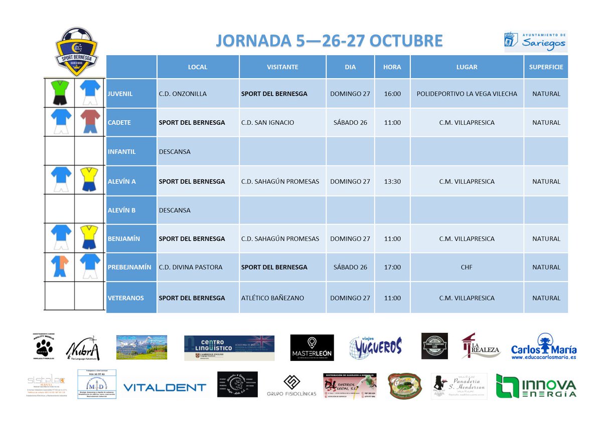 Partidos 26-27 octubre.