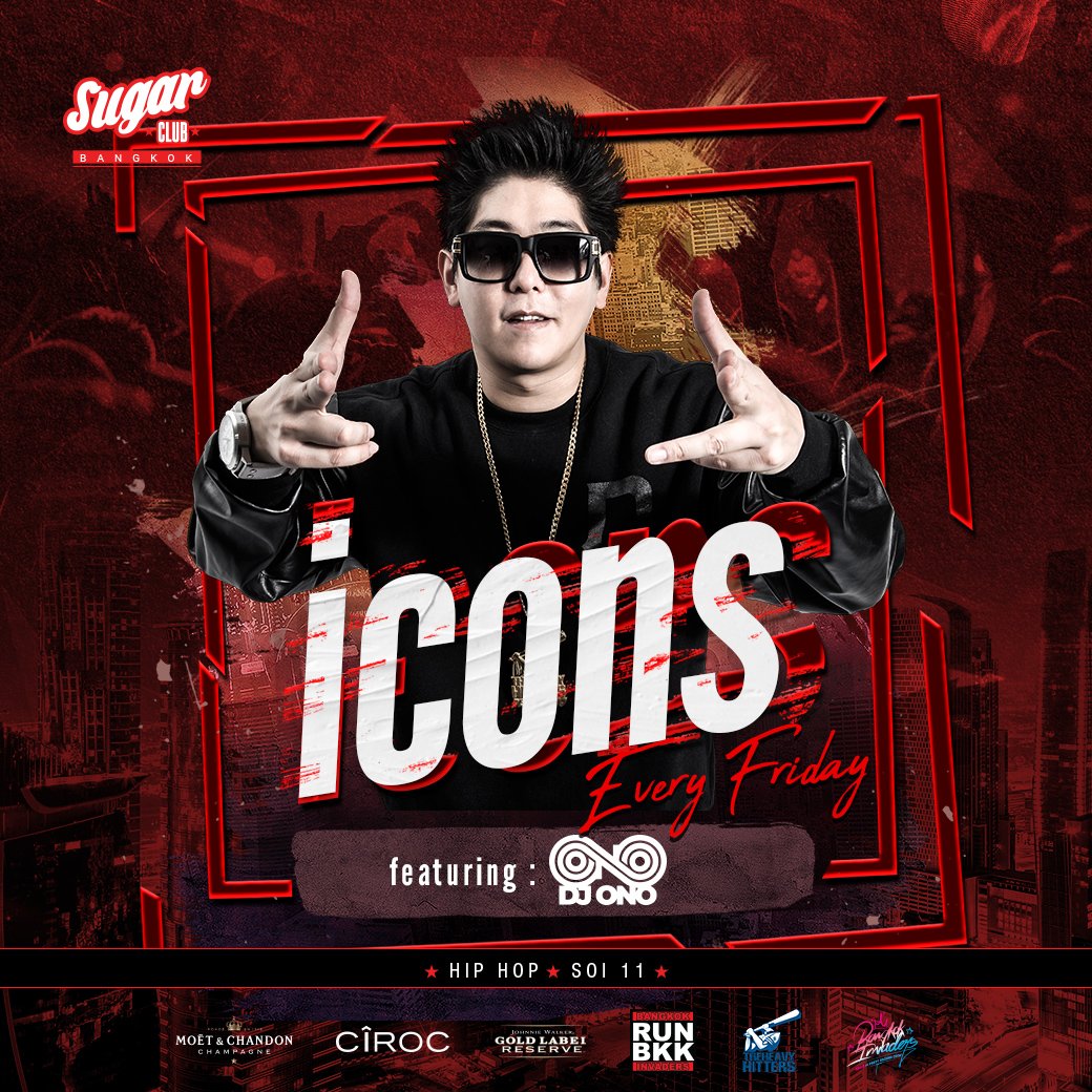 He's back! Join us every Friday with Heavyhitter DJ ONO on the decks! #SugarClubBangkok