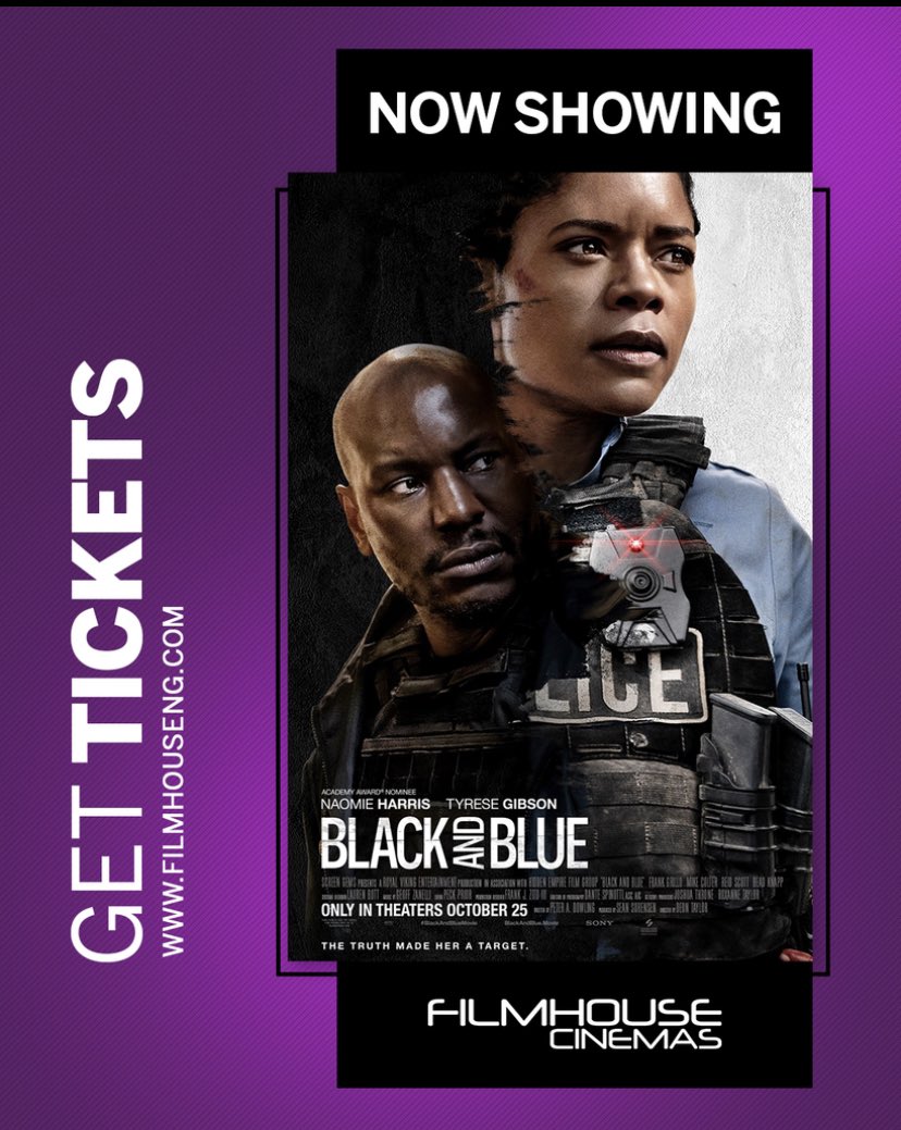 rookie police officer in New Orleans has to balance her identity as a black woman with her role as a police officer when she witnesses other police officers committing murder.

#blackandbluemovie is now showing on our screens.
.
.
.

Follow <a href="/filmhouselekki/">Filmhouse Food and Drink</a> for more 
#filmhouse