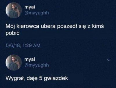 AndrzejLabedzki's tweet photo. @sle3va @AndrzejMezynski We sobie chłopaki lepiej Ubera weźcie:

  #NeedforSpeed i #EASportsMMA, ale tak bardziej w realu 🙃😉#UberForever https://t.co/ESJNTYHV2s