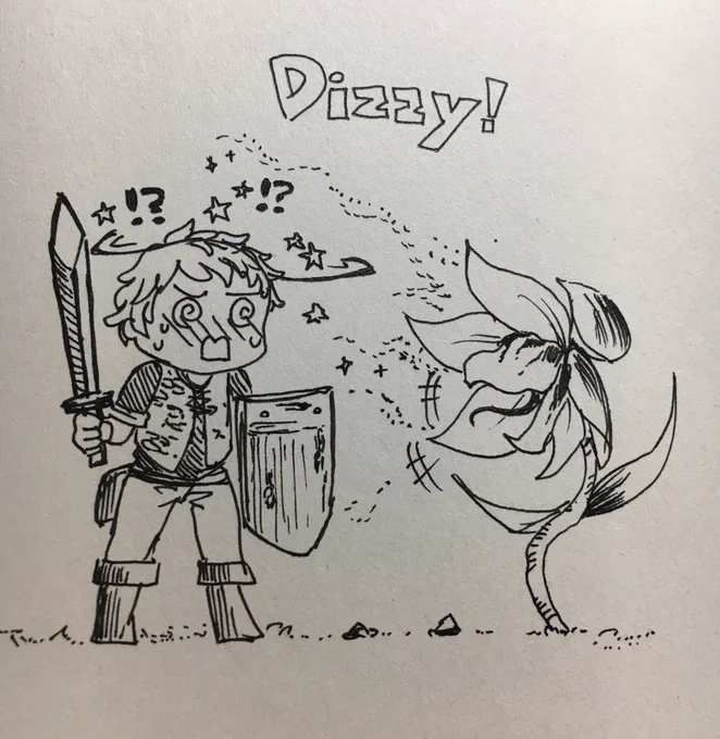 10/24 dizzy#inktober2019#inktober #インクトーバー不意打ちとは卑怯な! 