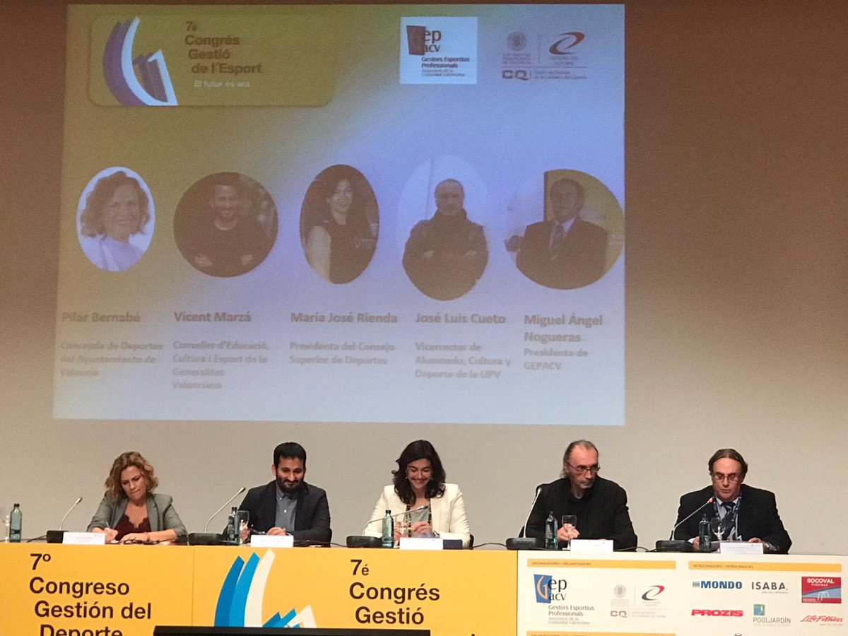 pilarbernabe's tweet photo. Inauguramos el 7ºCongreso de Gestión del Deporte organizado @gepacv en la @UPV  junto @VicentMarza @MariaJoseRienda y  @miguel_nogueras Presente y futuro, #gestiondeldeportemoderno, mujer en deporte, plan estratégico actividad deportiva...Grandes temas a tratar 👏🏻 #deportesvida https://t.co/Xhnr0E4YIn