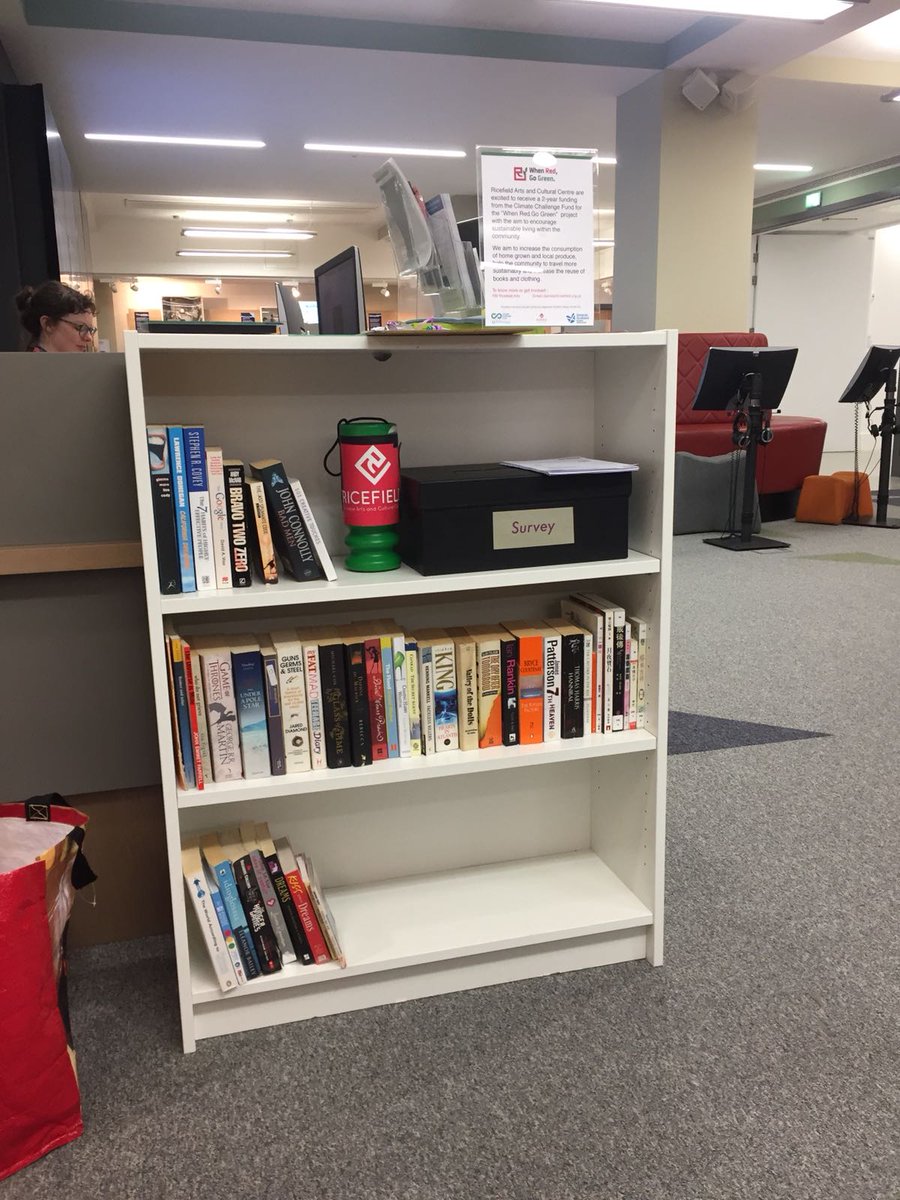 RicefieldGreen's tweet image. We are happy to partner with @nlskelvinhall for our When Red, Go Green project to encourage Book Swapping! 📚

You can bring a book or take a book and enjoy a lovely afternoon on a comfy seat  🛋#greenlibrary #bookswap #GoGreen #WhenRedGoGreen 
@KelvinHall16