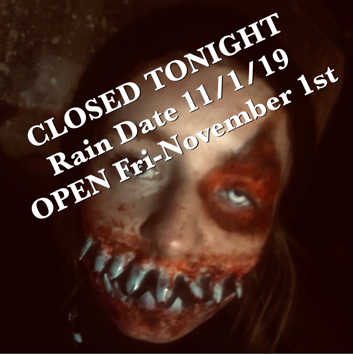 Not by choice, but we want to inform you that tonight the hayride will remain dark. Please plan to join us one of our remaining dates. Saturday October 26, Thursday October 31st and adding Friday November 1st!