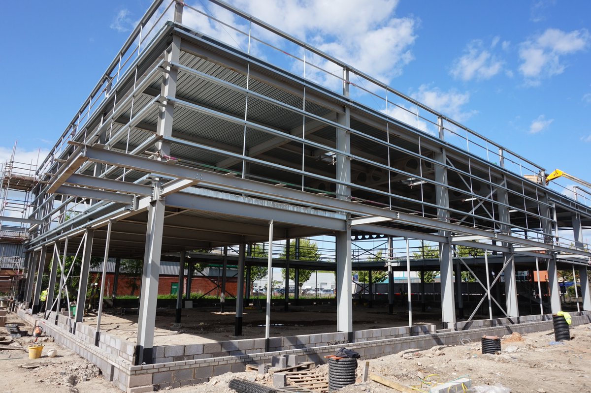 PMSFabrications's tweet photo. PMS were contracted by @TA_construct to manufacture and erect the steel frame building now home to @pioneer_retail  Foodstore &amp; Pioneer 1878 Coffee Lounge. 

#newbuild #commercialproperty #steelwork #steelerecting #construction https://t.co/h3q8qmZky4