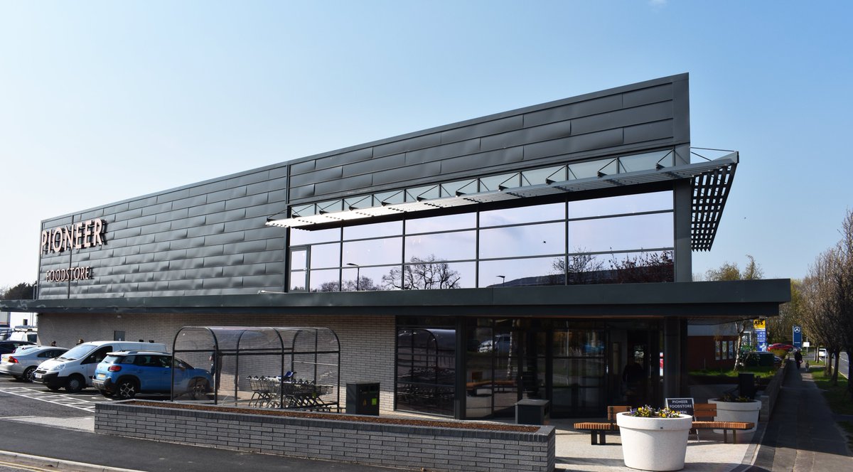 PMSFabrications's tweet photo. PMS were contracted by @TA_construct to manufacture and erect the steel frame building now home to @pioneer_retail  Foodstore &amp; Pioneer 1878 Coffee Lounge. 

#newbuild #commercialproperty #steelwork #steelerecting #construction https://t.co/h3q8qmZky4