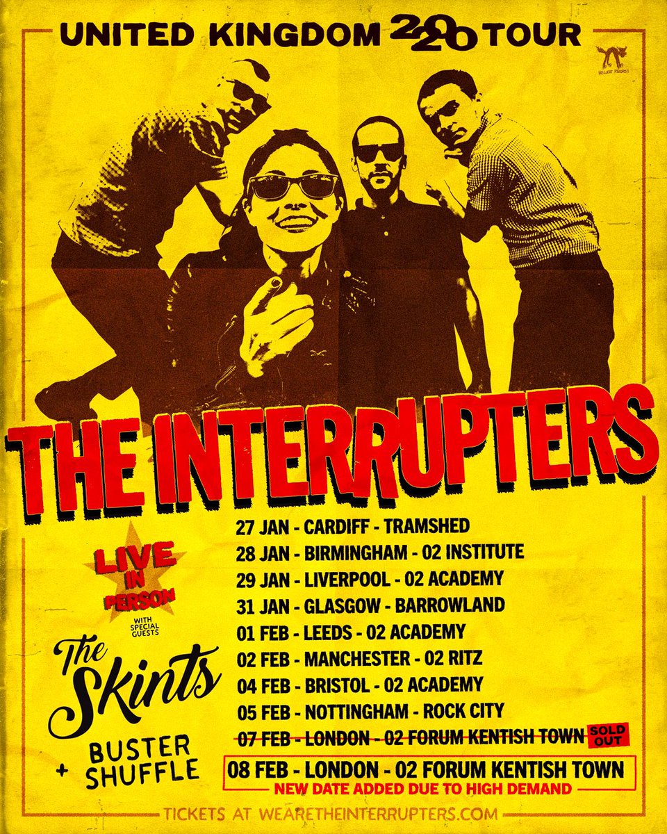 theskints's tweet image. Last 3 shows of #SwimmingLessonsTour have all sold out - so we can announce that we’ll be joining our California comrades @Interruptweets on their UK tour in the New Year! Tickets on sale now! ⚡️⚡️⚡️⚡️⚡️ See you tonight Bristol!