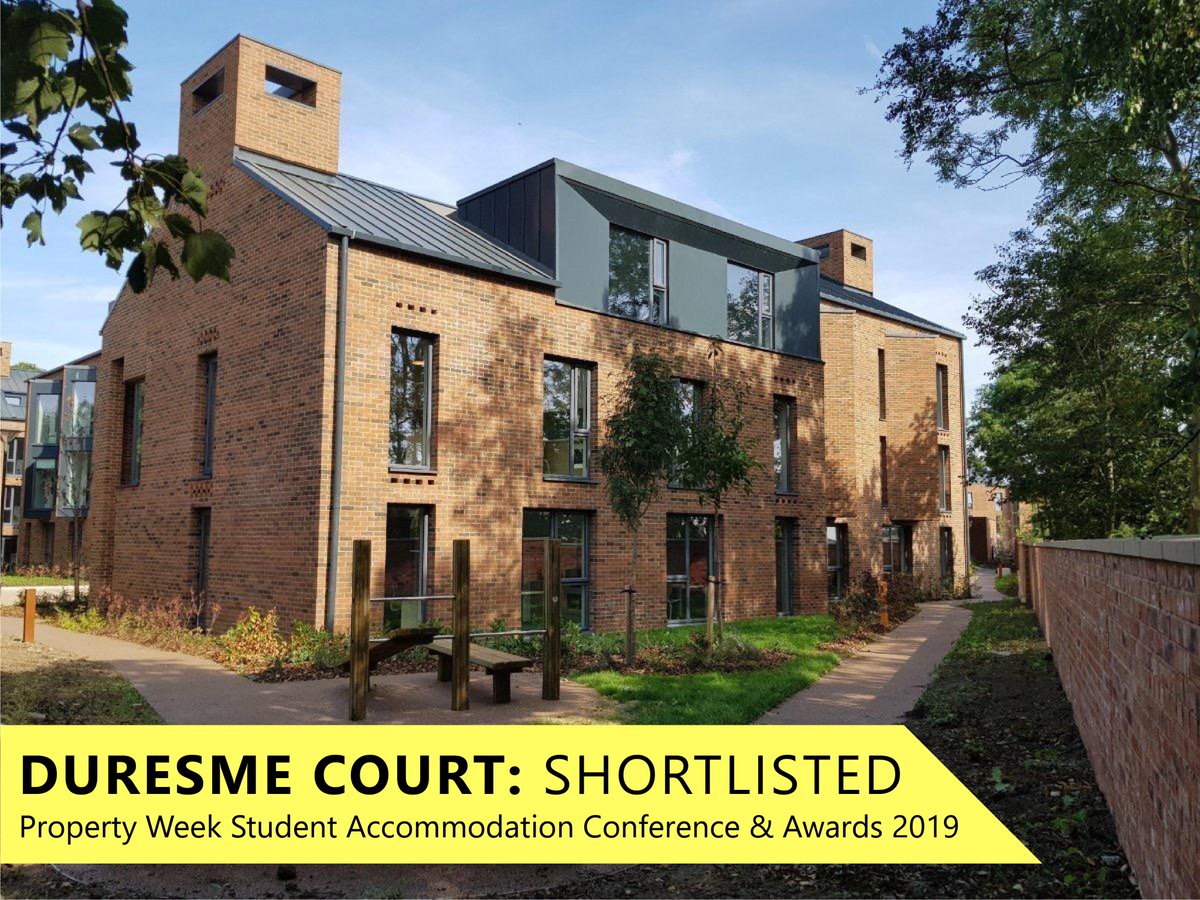 📣@PropertyWeek have announced the shortlist for their 2019 Student Accommodation Awards!📣

#DuresmeCourt has been shortlisted for the 'Private Halls of Residence of the Year' award - only one month after being shortlisted for a #CTAward! 

Case study ➡ lnkd.in/dUKWCxh