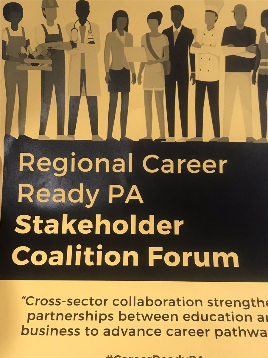 DrJacieMaslyk's tweet photo. #CareerReadyPA Forum kicking off this morning at CCBC.  9 Counties represented to share ideas on partnerships and career pathways.  Proud to represent the @BeaverCountyILC on this mornings panel! https://t.co/rqyNLGkHKu