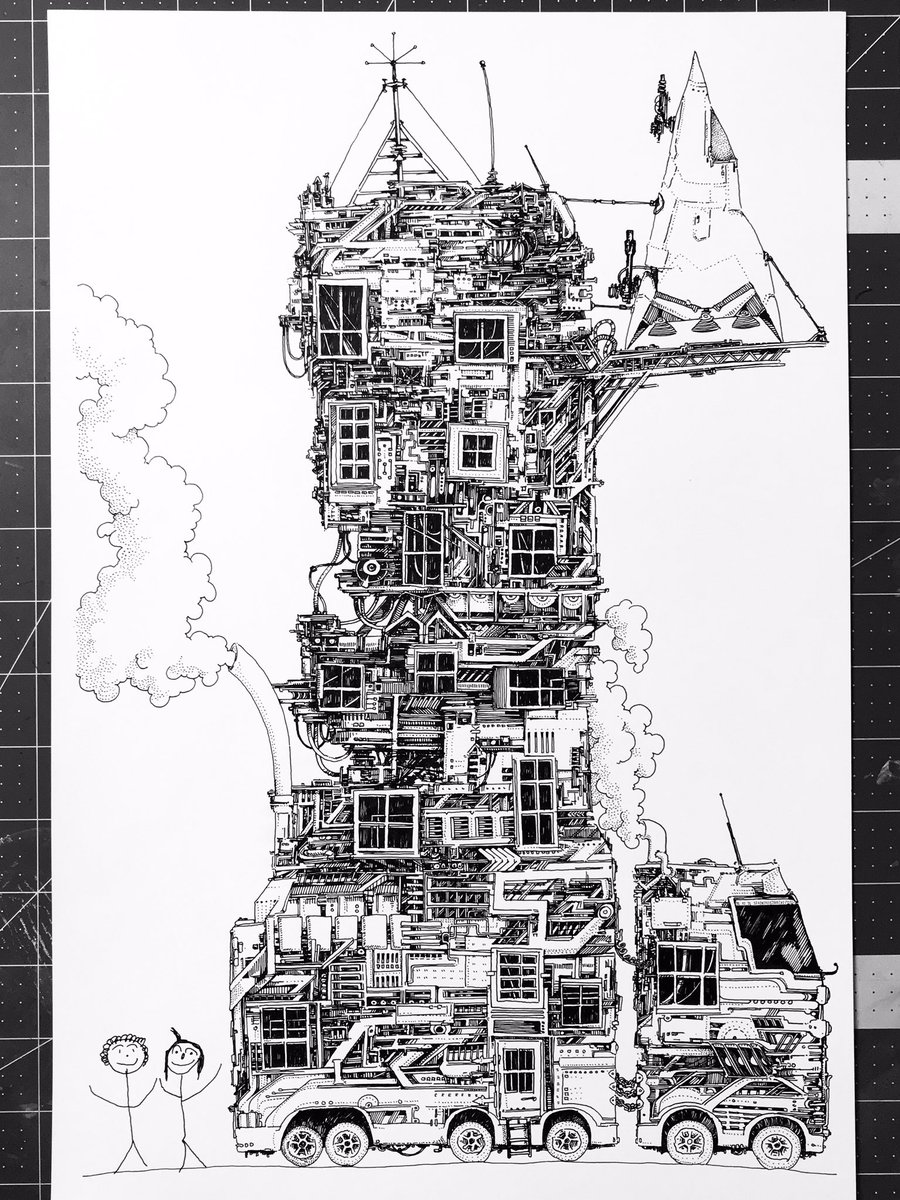 PeterDraws1's tweet photo. Redoing a drawing from when I was 6, so now 23 years later we get this: https://t.co/5l9gdjSIsM