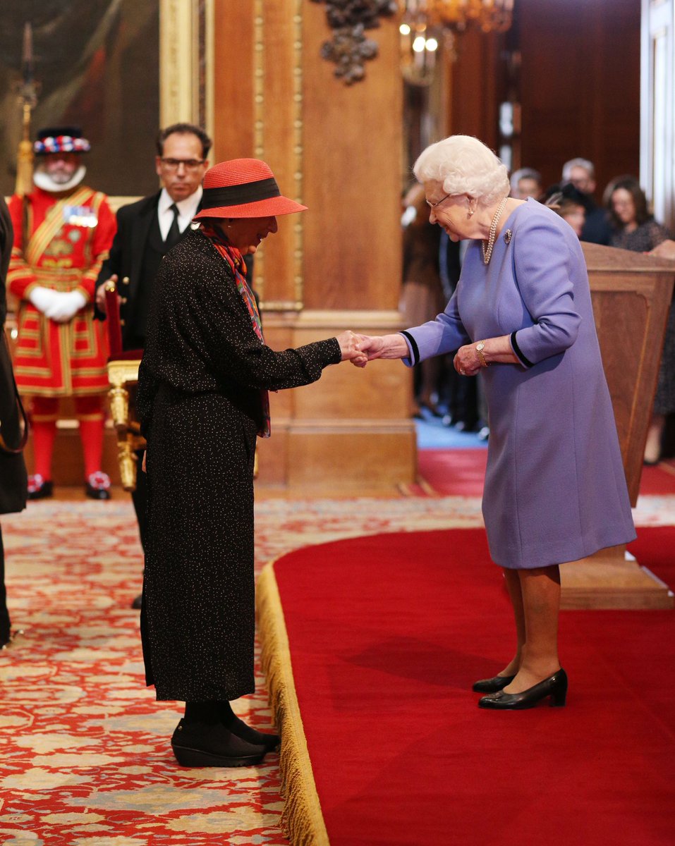 RoyalFamily's tweet photo. .@MargaretAtwood was made a Companion of Honour by Her Majesty for Services to Literature. #Investiture 

Congratulations, Dr. Atwood🎖👏 https://t.co/F61nWTDzYi