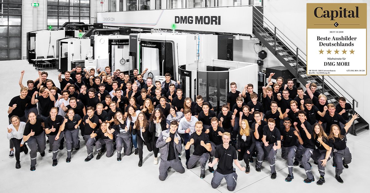 Ausgezeichnete #Ausbildung: Das Wirtschaftsmagazin <a href="/capitalMagazin/">Capital</a> hat zum dritten Mal eine Studie zu den besten Ausbildungsbetrieben in Deutschland veröffentlicht – und wir zählen, wie schon im Jahr 2017 und 2018, erneut zu den besten Ausbildern – wir sind stolz 😊 #dmgmori