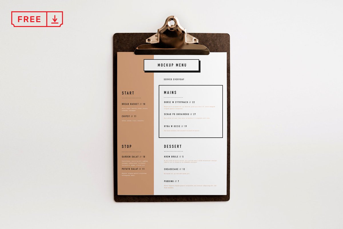Download Mr Mockup On Twitter The Freebie Of The Day Is A Clipboard Menu Mockup Use It To Create A Realistic Presentation Of Your Next Restaurant Or Bar Menu Project Free Download At