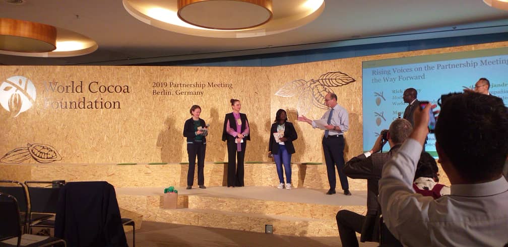 Mawuse Hotor,our youth  #cocoa farmer  yesterday participated  in the closing session of <a href="/WorldCocoa/">World Cocoa Foundation</a> partnership meeting in Berlin. She called for the inclusion of  more women and youth panelists in future discussions.  <a href="/masoghana/">Masoghana</a> #WCFPM #gender #youth #Empowerment